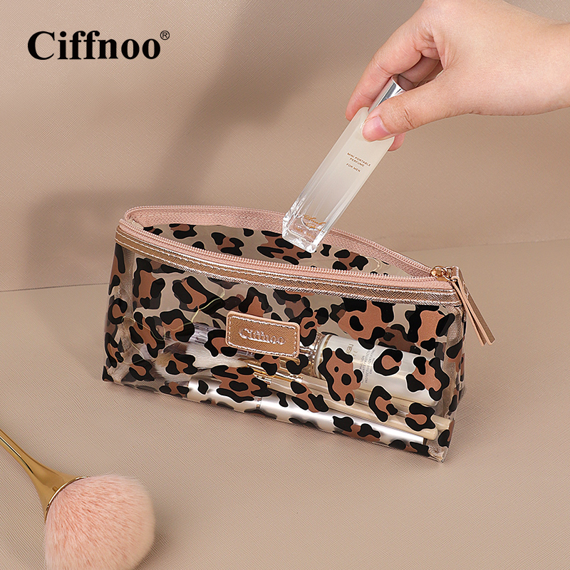 Ciffnoo豹纹化妆包透明