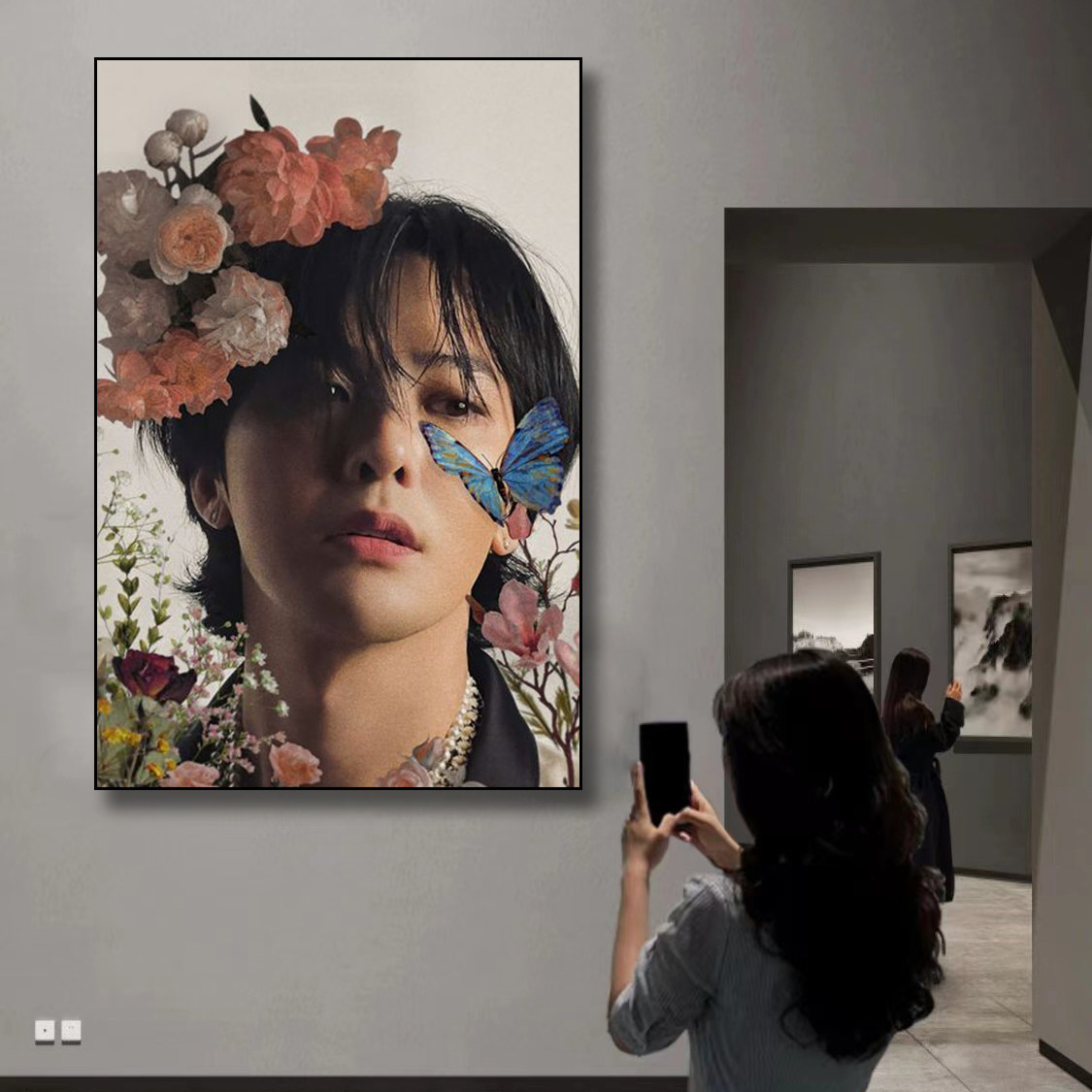 韩国明星装饰画权志龙潮流潮牌卧室挂画女生卧室装饰房间插画壁画