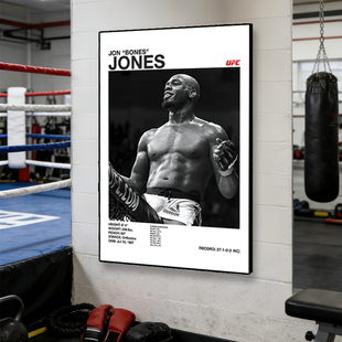 拳馆搏击武术馆装饰画拳击格斗明星海报挂画健身房体育馆运动壁画