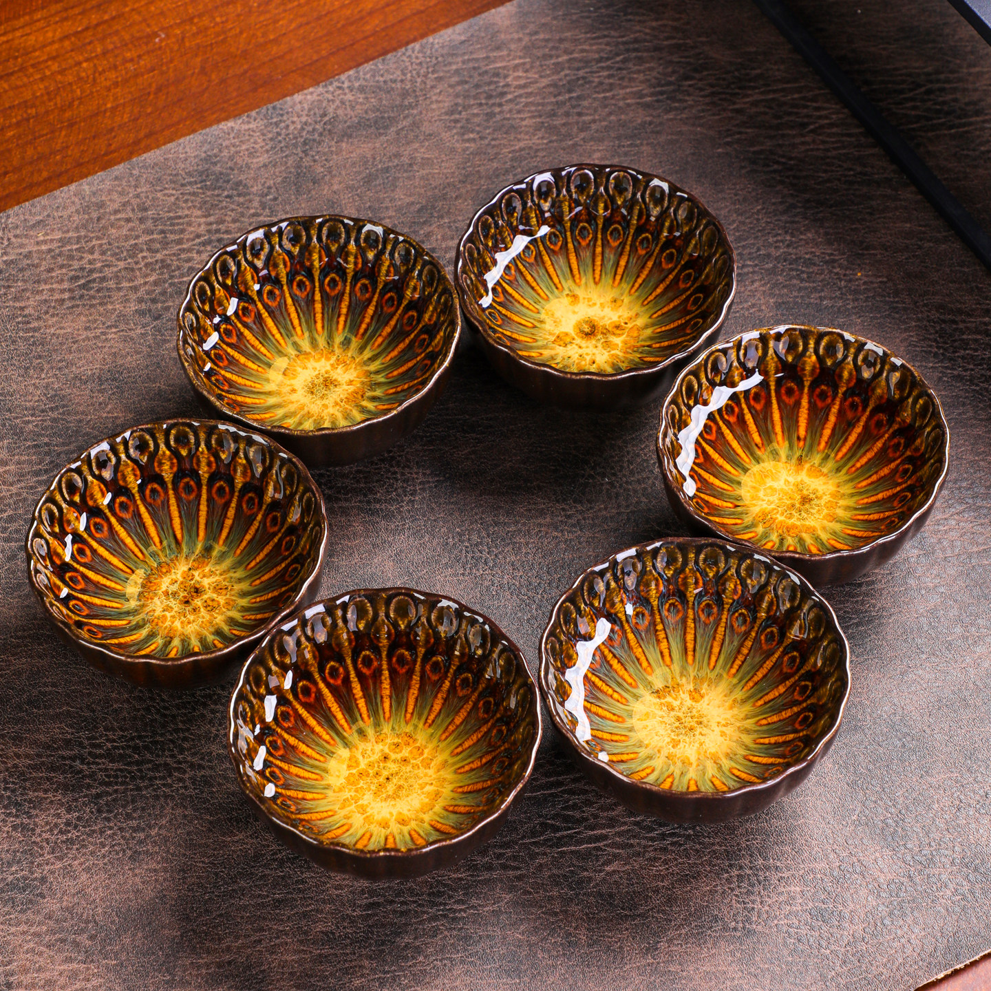 茶盏功夫茶小茶杯6只陶瓷套装家用窑变建盏茶具茶碗品茗杯主人杯,餐饮具,茶杯,淘宝优惠券,粉丝福利购,淘宝优惠卷