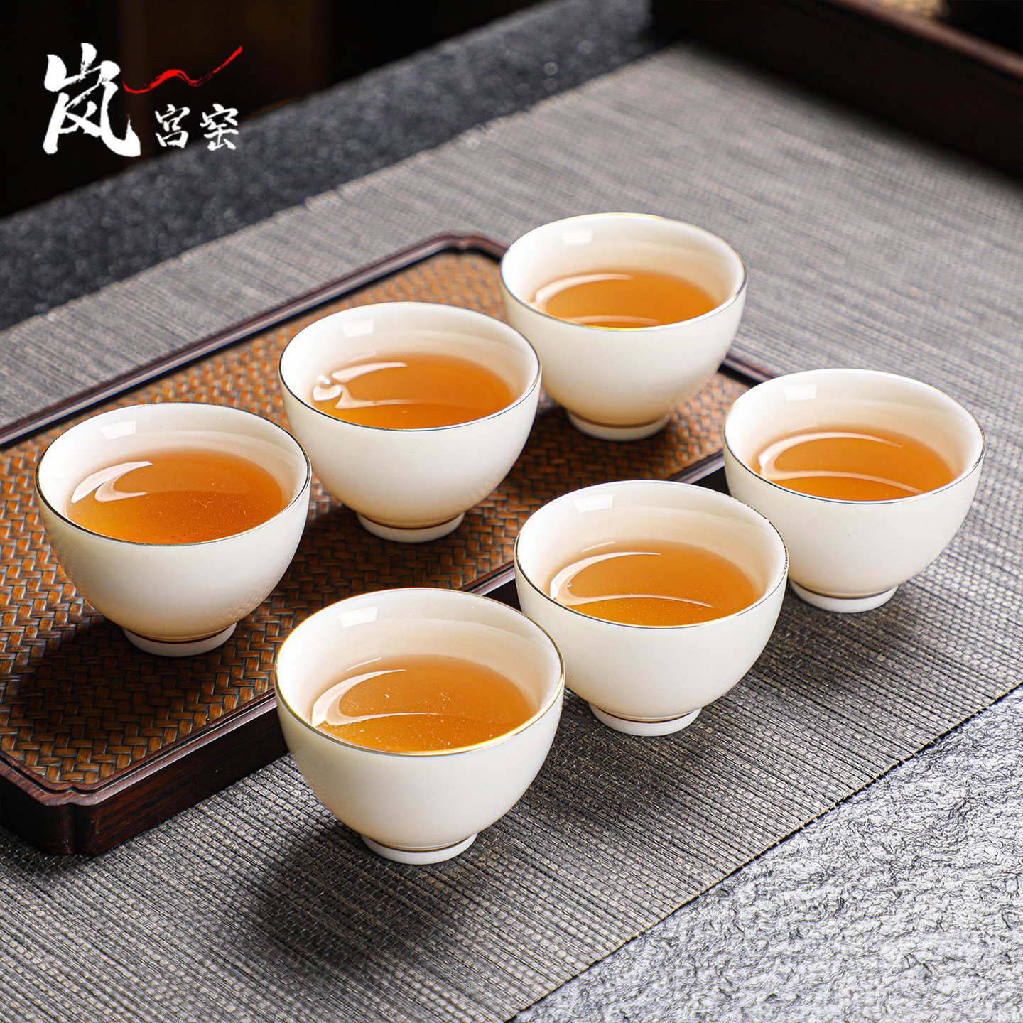 加厚骨瓷功夫茶小茶杯套装图片