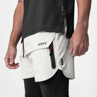 五分裤 男休闲速干透气宽松健身跑步蓝球训练夏季 ASRV运动短裤 美式