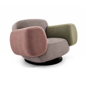 意式 现代简约不锈钢旋转休闲沙发椅酒店洽谈区售楼部接待区单人椅