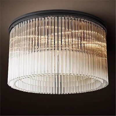 出口北美RH灯具客餐厅长圆形奢华创意简约timothy oulton水晶吊灯