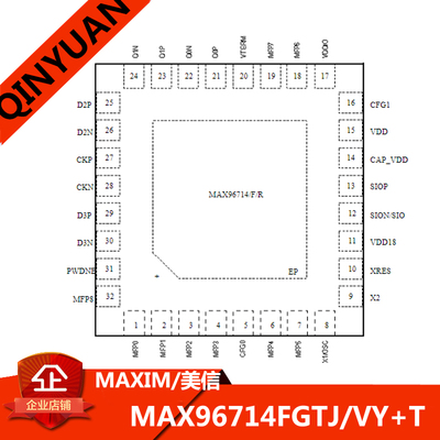 MAX96714FGTJ/VY+T MAXIM/美信 MAX96714 QFN-32 MAX96714FGTJ