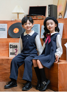 幼儿园园服小学生班服春秋款合唱服英伦学院风校服日系儿童演出服