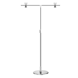 桌面台式展示架药店POP海报纸支架店铺不锈钢T型伸缩海报夹子母婴店广告支架超市服装店磁铁货架柜台布置