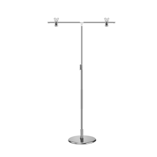 POP海报纸支架超市小展架T型海报架可伸缩桌面展示架海报夹子pop广告夹台式台面夹不锈钢促销摆摊堆头牌
