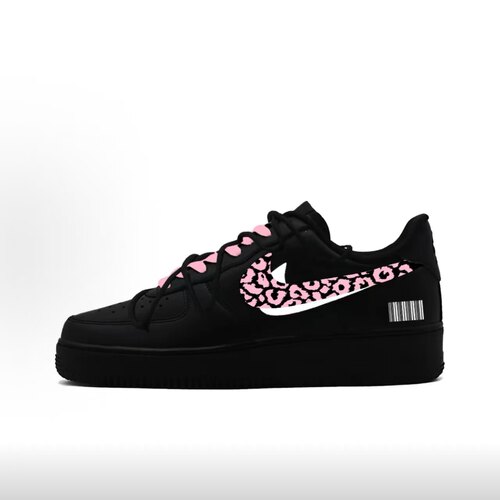 定制球鞋 Nike Air Force 1 空军一号甜野信号低帮板鞋男女同款黑