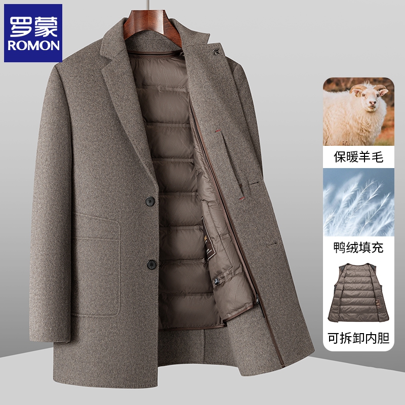 罗蒙男士羊毛西服商务休闲