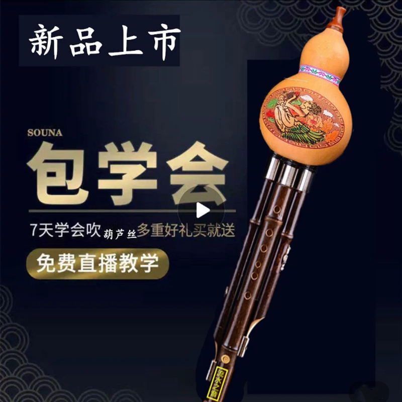 葫芦丝乐器初学者c调降b调a调g调f调小d调儿童小学生入门七孔紫竹