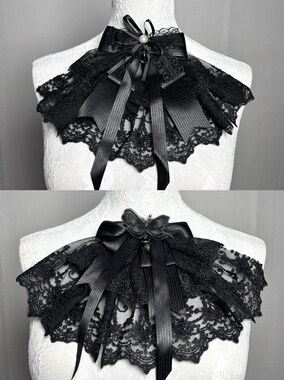 【福利领结】初代魔女原创暗黑哥特Lolita重工口水巾领结两款随机