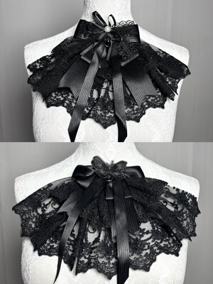 【福利领结】初代魔女原创暗黑哥特Lolita重工口水巾领结两款随机