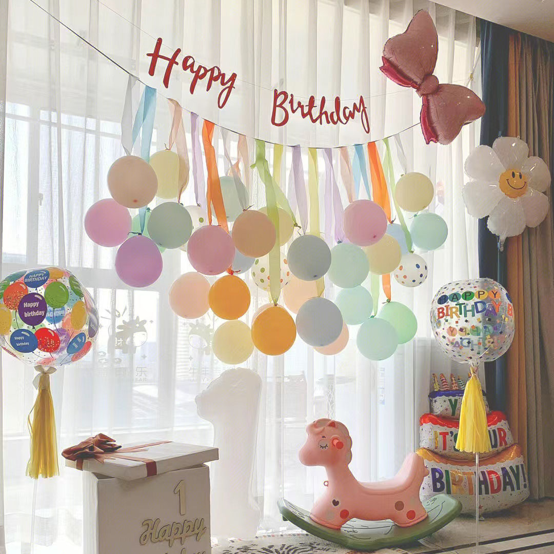 ins风生日派对布置海报装饰背景墙小红书同款长条气球周岁布置,节庆用品/礼品,气球,淘宝优惠券,粉丝福利购,淘宝优惠卷