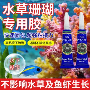 水草专用胶珊瑚莫斯石头造景沉木透明强力速干骨架胶小型生态鱼缸水族微景观胶水海缸杜鹃根青龙石假山固定胶