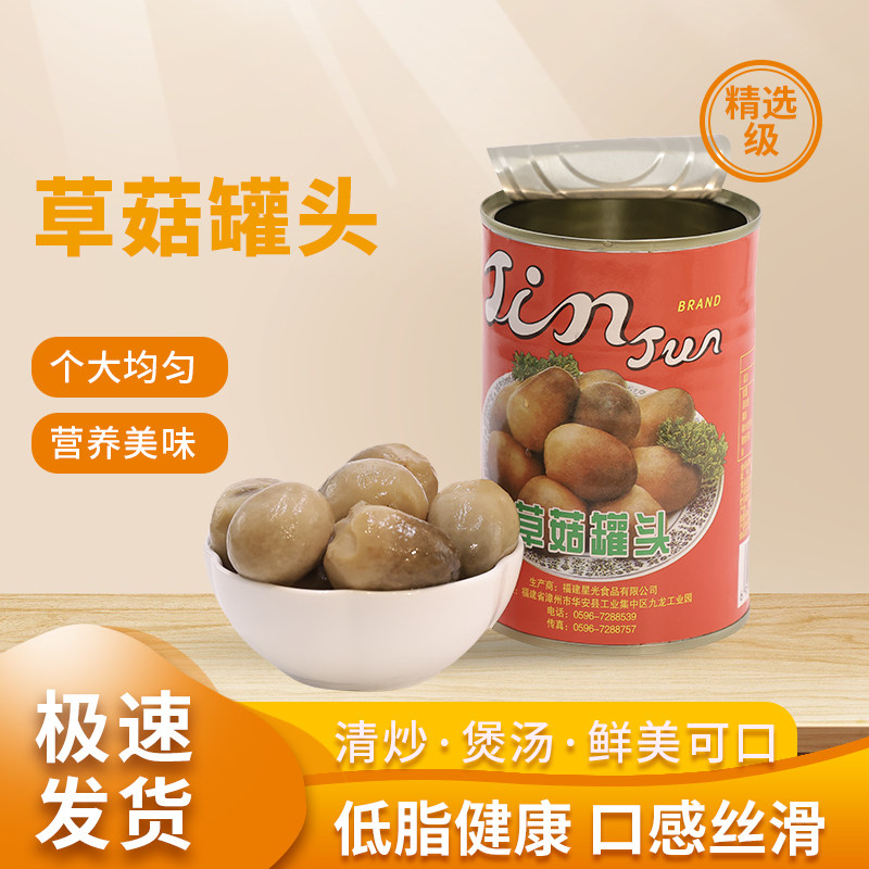 金君整粒草菇罐头400g炒菜炖汤冬阴功西餐粤菜火锅食材家庭商用