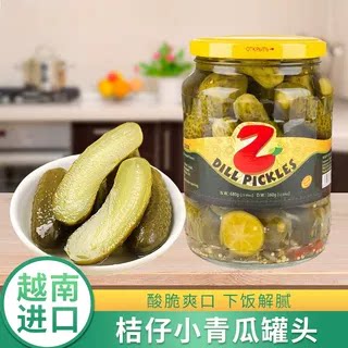 越南进口地洱桔仔小青瓜罐头680克/瓶 酸黄瓜 汉堡沙拉佐餐三明治