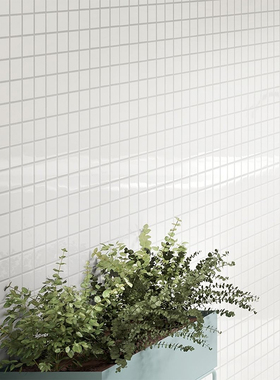 白色北欧陶瓷马赛克墙砖 卫生间瓷砖 阳台地砖格子小方砖网贴 48