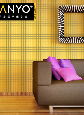 黄色陶瓷装饰马赛克 北欧25x25小方格浴室内墙 厨房背景墙瓷砖