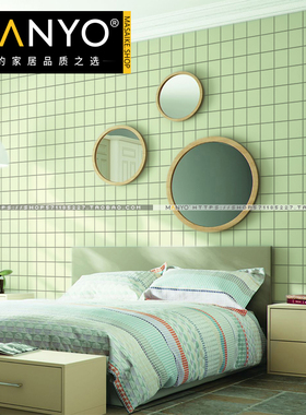 欧式家居内墙 浅绿色全瓷釉面陶瓷马赛克九宫格哑光砖浴室地砖300