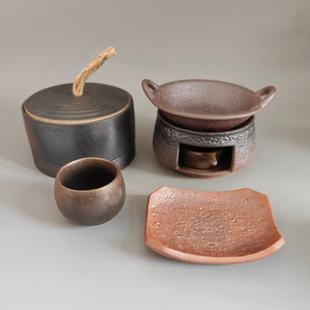 中式复古陶瓷围炉煮茶茶道零配茶叶罐小号茶杯茶具配件杯垫功夫茶