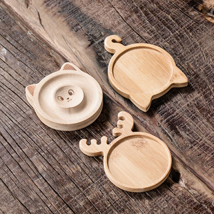 竹杯垫可爱卡通家用不规则中式圆形创意珠宝垫子ins风加厚diy