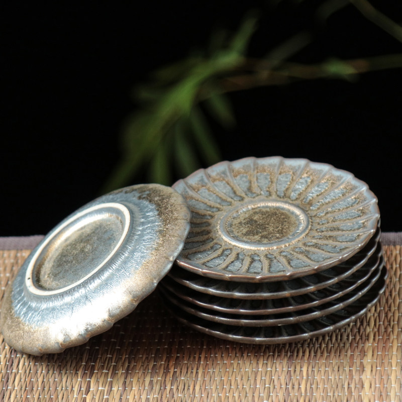 茶道配件陶瓷杯垫窑变杯托茶垫家用功夫茶隔热垫中式圆形防烫餐垫,餐饮具,茶托,淘宝优惠券,粉丝福利购,淘宝优惠卷