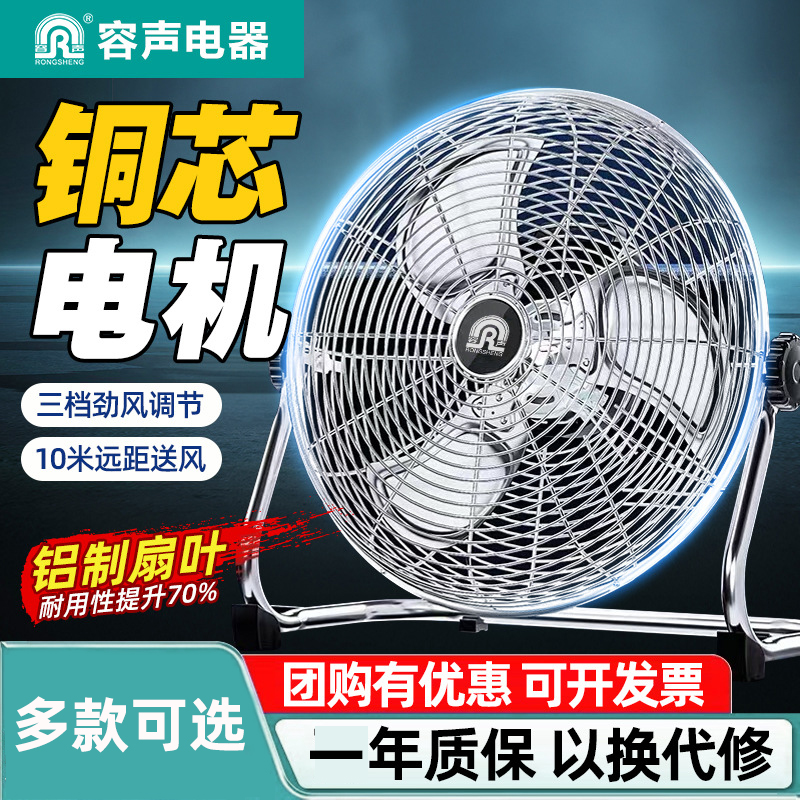容声家用趴地扇电扇节能工业风扇