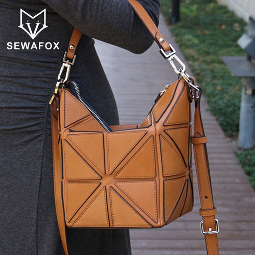 SEWAFOX官方正品几何拼接水桶包