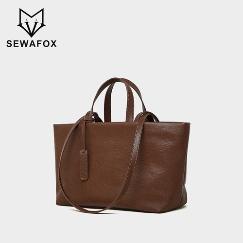 SEWAFOX通勤单肩女包小众托特包