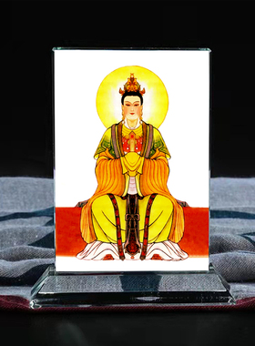 碧霞元君水晶摆件桌面装饰摆台