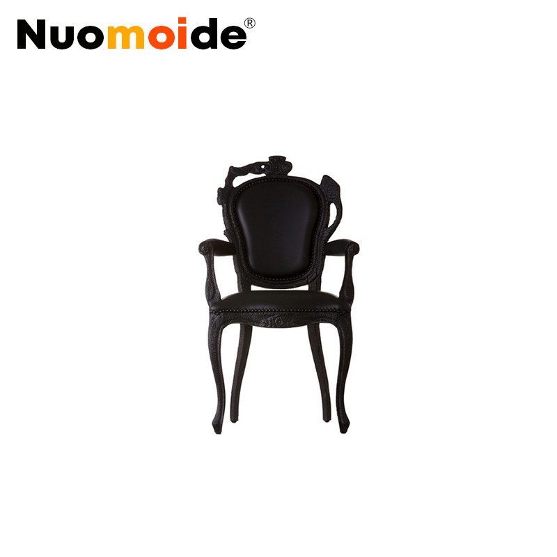 诺曼邸创意设计师家具smokediningarmchair进口真皮艺术烟餐椅