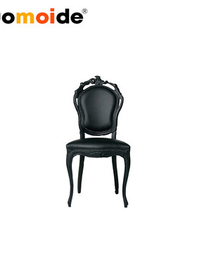 诺曼邸创意设计师家具 smoke dining chair/烟餐椅 真皮休闲椅