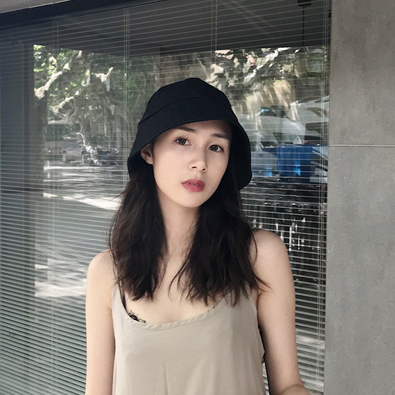 黑色帽子女韩版潮渔夫帽显瘦遮脸太阳帽盆帽秋季大头围防晒遮阳帽,服饰配件/皮带/帽子/围巾,帽子,淘宝优惠券,粉丝福利购,淘宝优惠卷