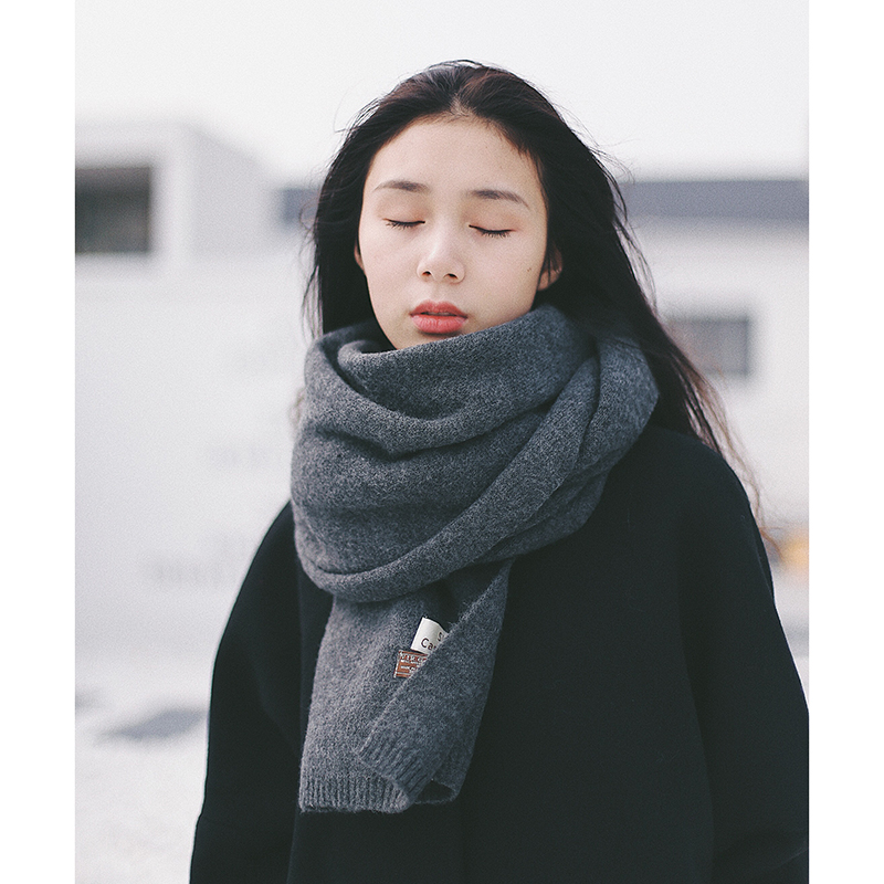 针织毛线ins潮百搭纯色披肩围脖