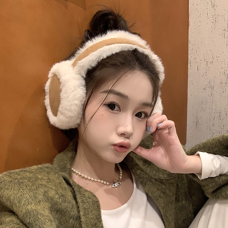 韩国ins麂皮绒保暖耳罩女冬季加厚绒耳包可爱耳捂子防寒耳暖耳套