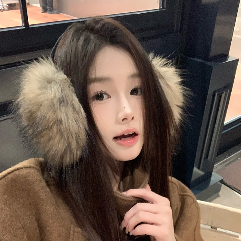 2024仿貉子毛大号毛绒保暖耳罩