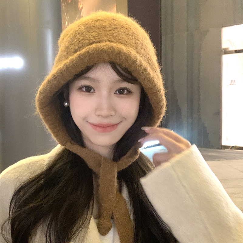 日系文艺针织帽女秋冬护耳雷锋帽