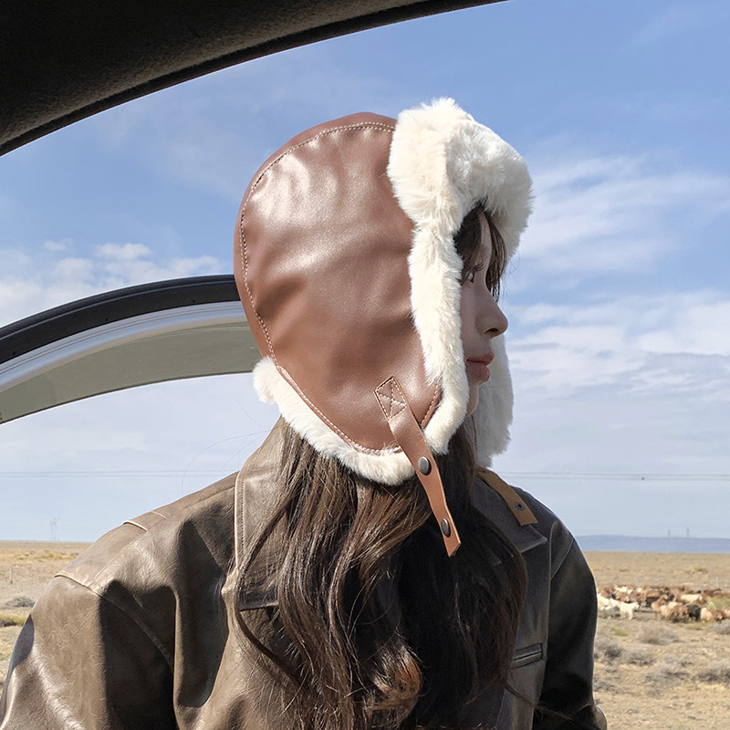 川西加厚保暖雷锋帽女秋冬pu皮复古加绒护耳帽子户外骑行飞行帽男,服饰配件/皮带/帽子/围巾,帽子,淘宝优惠券,粉丝福利购,淘宝优惠卷