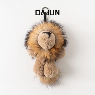DAJUN大俊 獭兔毛貉子毛狮子手工小挂件大小两个型号