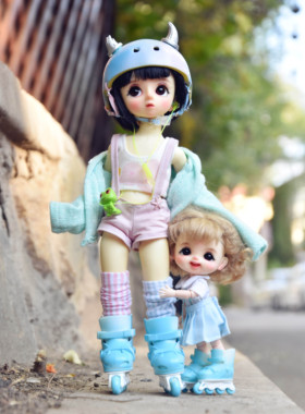 【大爪子】娃用 BJD轮滑鞋v1.0溜冰鞋4 6 8分  ob11 holala 小布