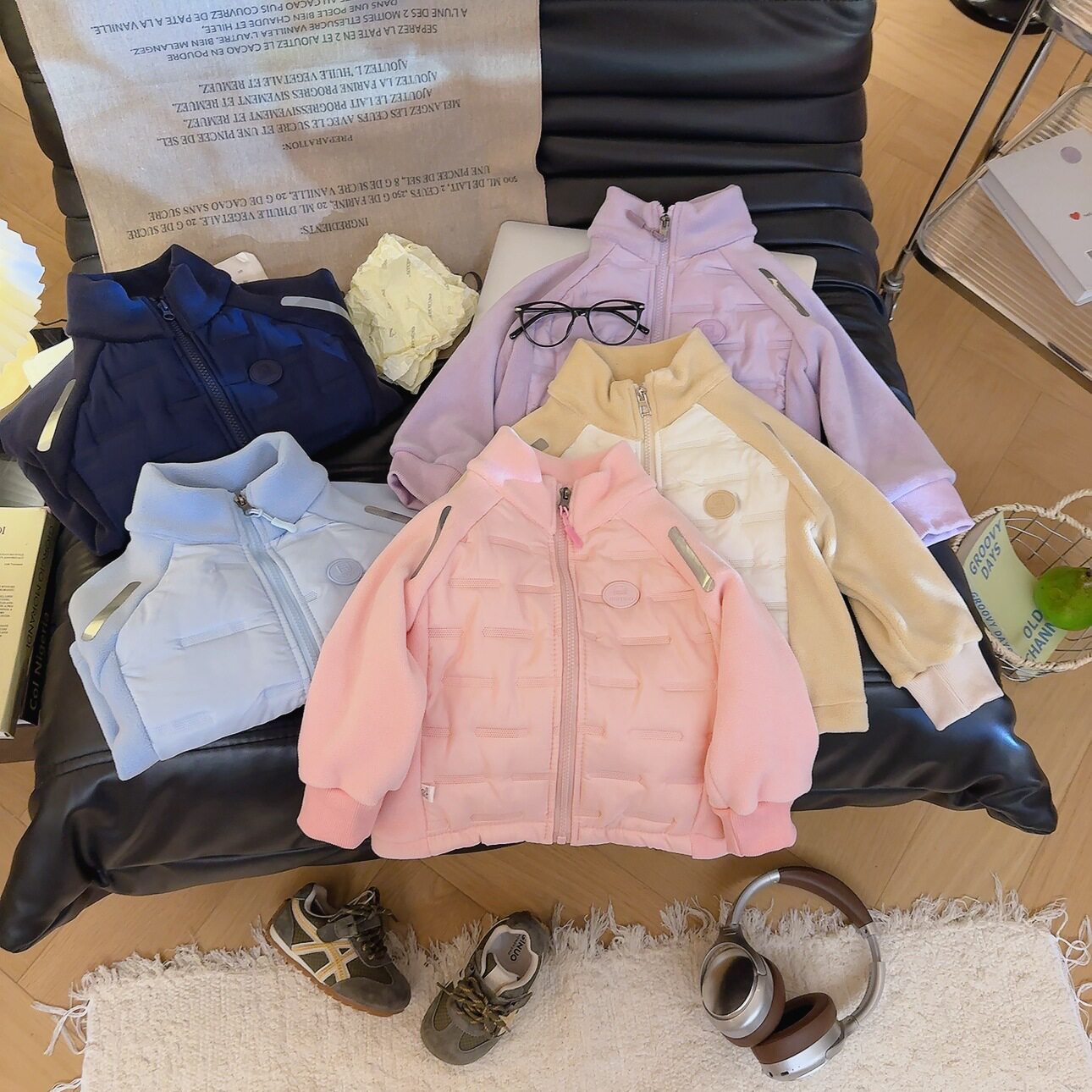 2026儿童奥粒绒棉服男女童秋冬外套保暖内搭学生轻薄简约休闲上衣