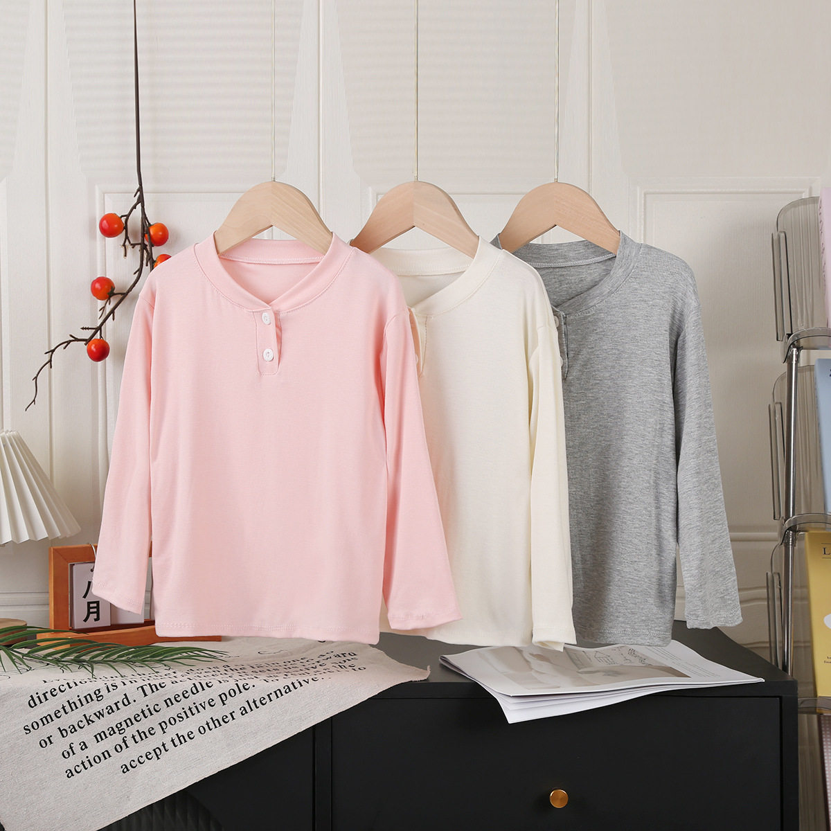 2026夏季儿童长袖t恤莫代尔薄款男童长袖上衣女童空调服