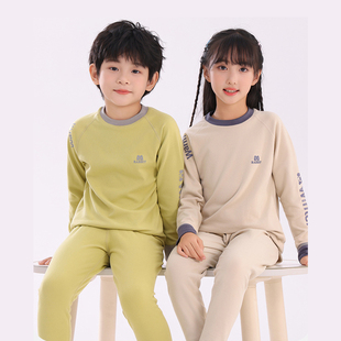 线衣线裤 女童宝宝睡衣中小童装 男童秋衣秋裤 秋冬儿童保暖内衣套装