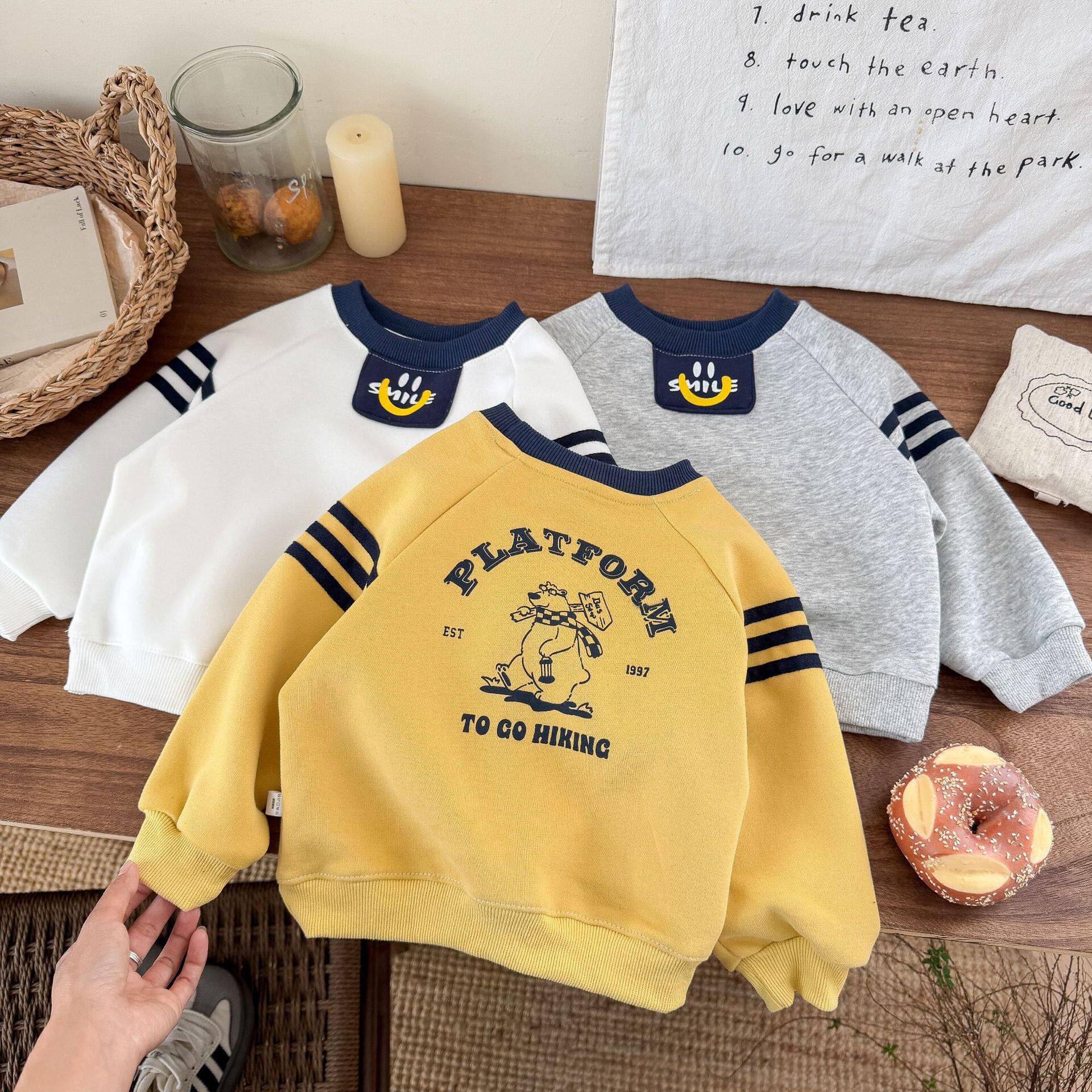 2026春季新款儿童卡通圆领卫衣男女童长袖T恤中小童打底衫童卫衣