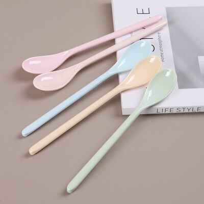 食品级塑料长柄儿童搅拌调羹