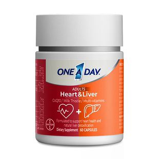 拜耳OneADay熬夜心肝宝奶蓟草护肝片辅酶Q10*3盒【百亿补贴】