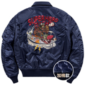 VIP潮牌刺绣飞行员夹克男冬季 复古保暖棒球棉服 加厚翻领棉衣美式