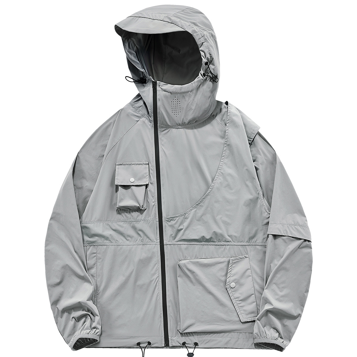 多口袋轻薄机能防晒衣