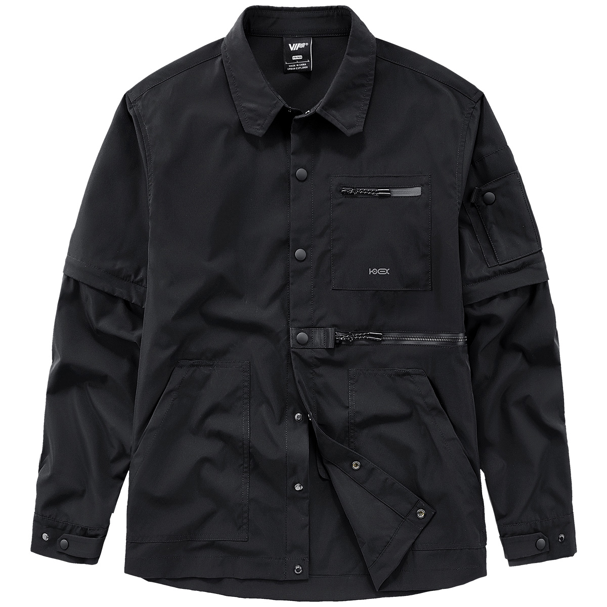 VIP机能风长袖衬衫外套暗黑工装